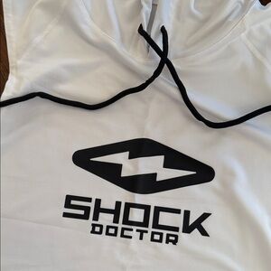 Shock Doctor White Sleeveless Hoodie